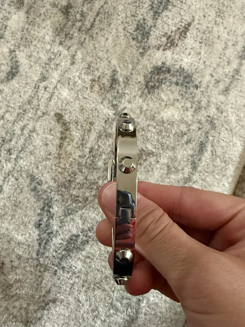 NWOT Michael Kors Silver Astor Stud-Accent Bangle Bracelet
